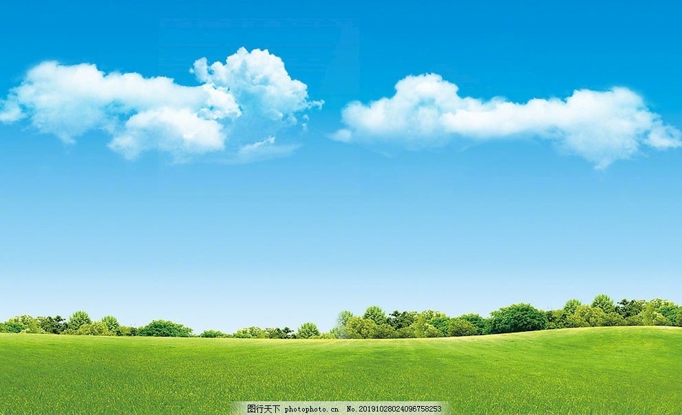 蓝天白云草原背景图图片 自然风光 自然景观 图行天下素材网