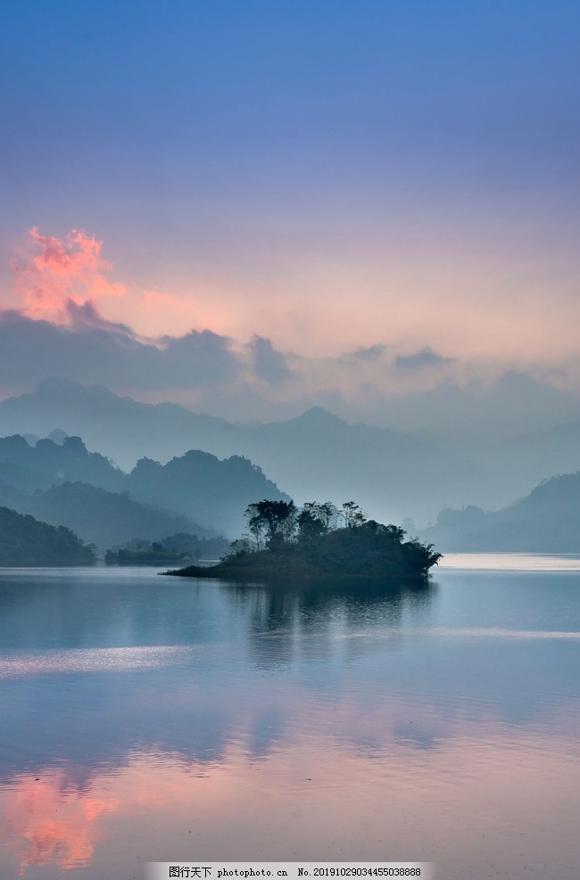 天水一色图片 山水风景 自然景观 图行天下素材网