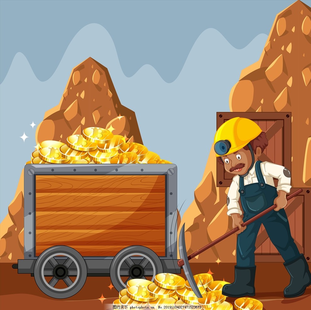 比特币挖矿图片_企业文化_商务办公-图行天下素材网