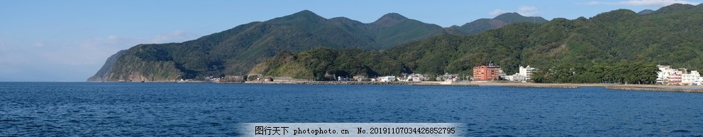 日本伊豆半岛土肥港全景图片 山水风景 自然景观 图行天下素材网