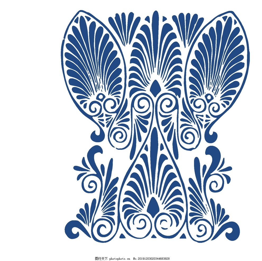 中国风青花瓷花纹图案图片 花边花纹 背景底纹 图行天下素材网