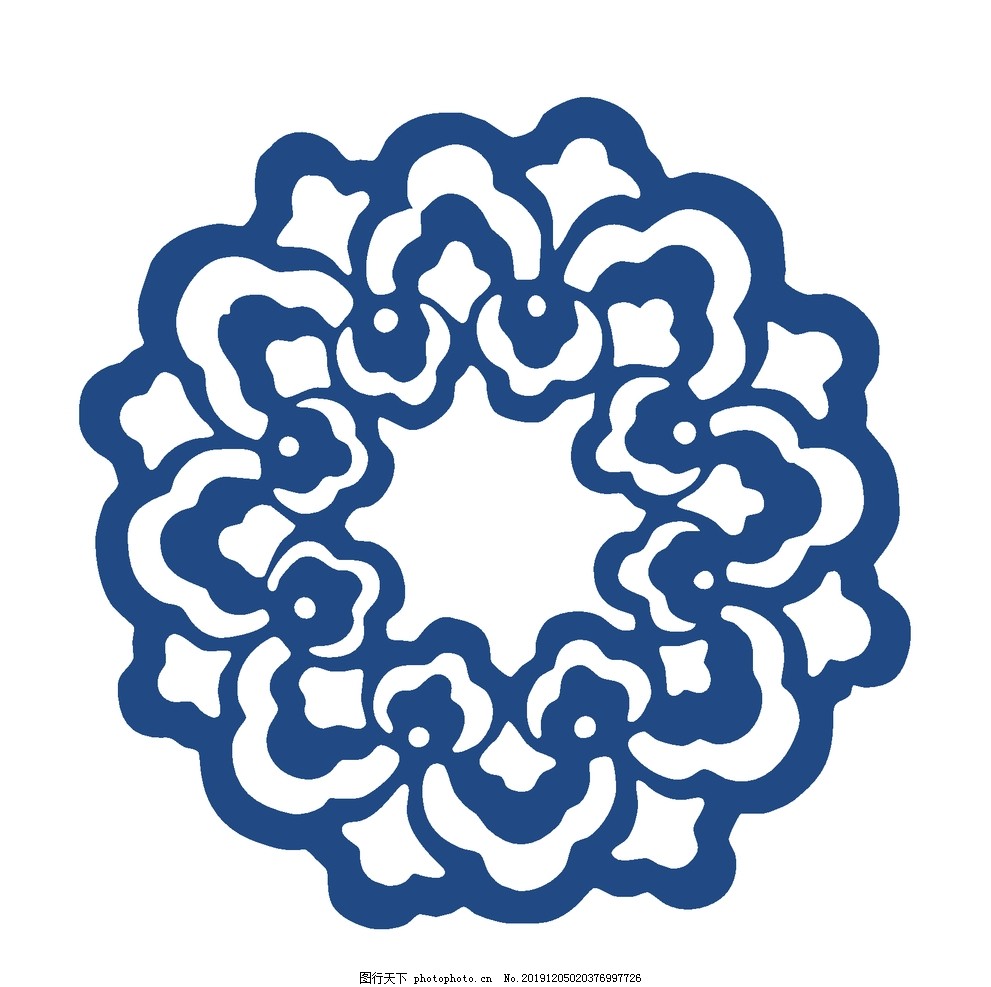 中国风青花瓷花纹图案图片 花边花纹 背景底纹 图行天下素材网