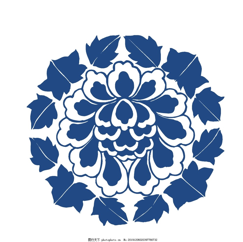 中国风青花瓷花纹图案图片 花边花纹 背景底纹 图行天下素材网