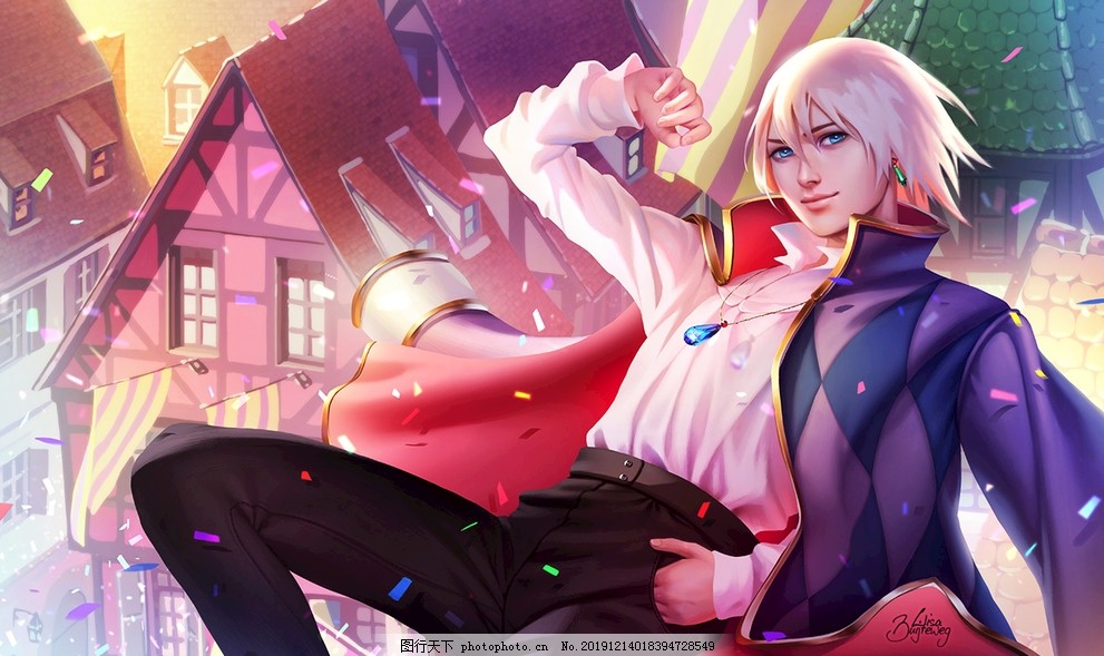 宫崎骏哈尔的移动城堡手绘形象画图片 动漫人物 动漫卡通 图行天下素材网